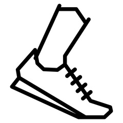 Running shoe icon. Running shoe vector icon for web design isolated on white background