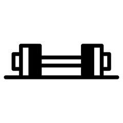 Dumbbell or dumbells weight training equipment vector icon for exercise apps and websites