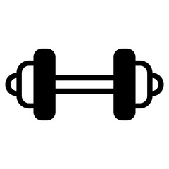 Dumbbell or dumbells weight training equipment vector icon for exercise apps and websites