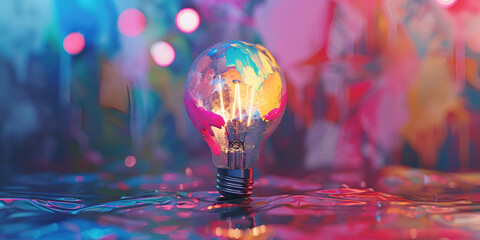 light bulb in the light,Innovation is driven by collaborative processes such as research and development
