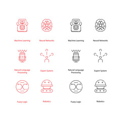 Key Elements of AI Vector Icon Design Set