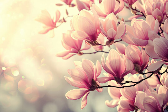 Close-up shot of flowers growing on tree, perfect for nature backgrounds