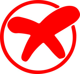 Obraz premium Wrong Mark Doodle