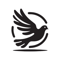 Urban Elegance: Vector Pigeon Silhouette - Capturing the Grace and Beauty of City's Beloved Feathered Residents in Elegant Form.