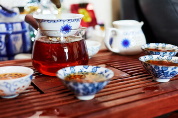 teapot and cups for chinese traditional tea
