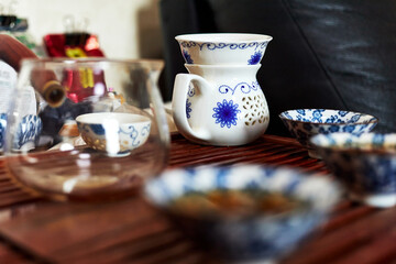 teapot and cups for chinese traditional tea