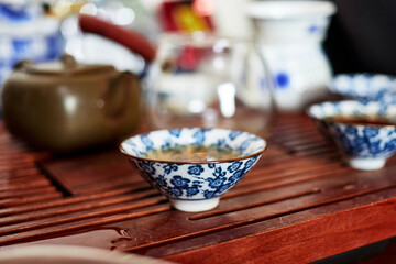 teapot and cups for chinese traditional tea