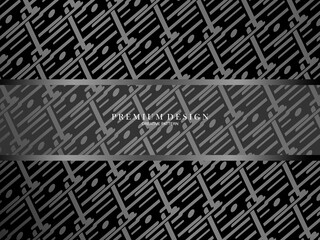 Black metal texture steel background. Perforated metal sheet. Premium dark background.