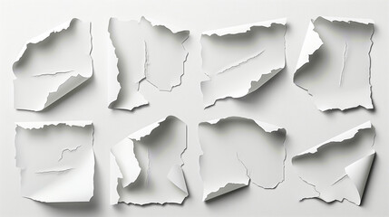 solated Paper Rips on white background