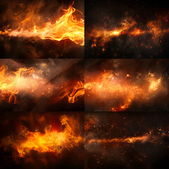 Fire Flames Backgrounds and Overlays