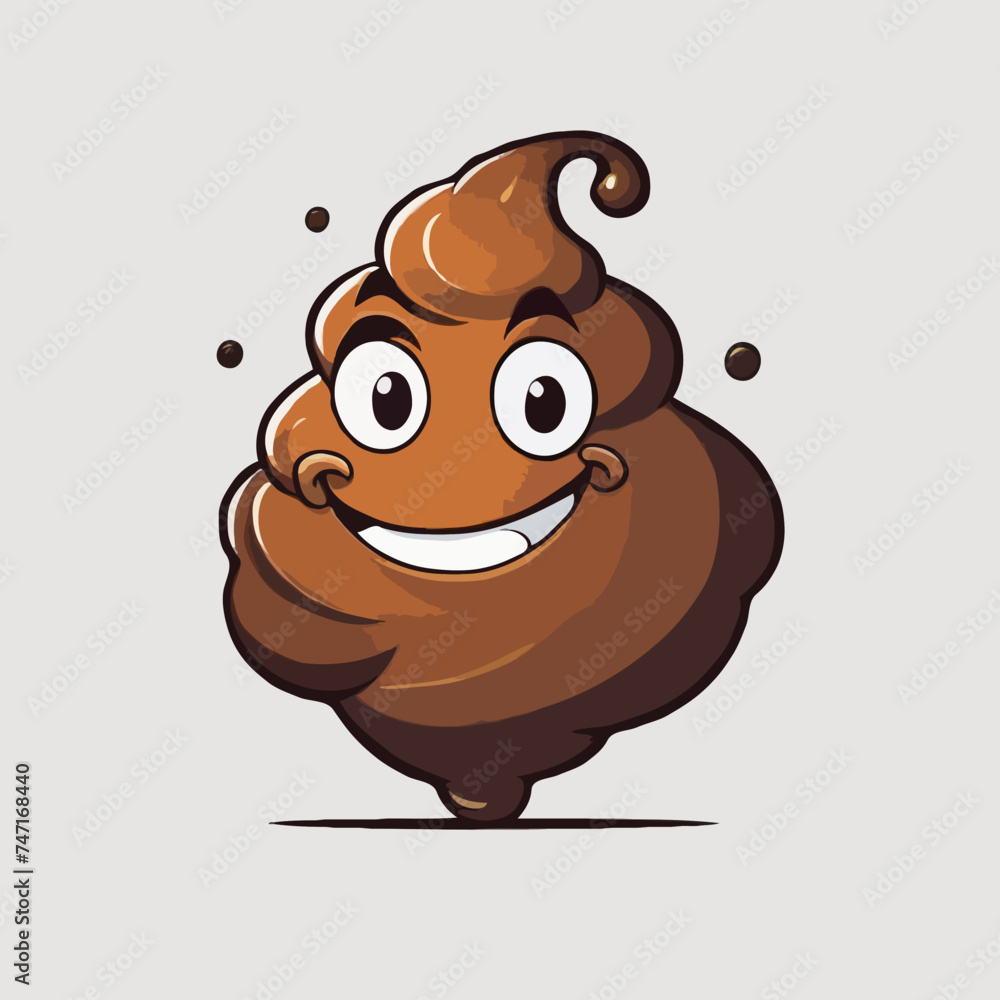 Wall mural illustration of a poop
