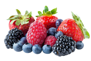 Raspberry isolated on white transparent background