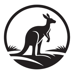 Outback Elegance: Vector Kangaroo Silhouette - Capturing the Grace and Majesty of Australia's Iconic Marsupial in Striking Form.