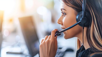 Asian call center professionals providing customer service in a contemporary office setting.