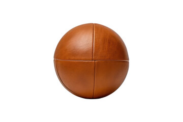Sports equipment brown volleyball isolated on transparent and white background.PNG image.