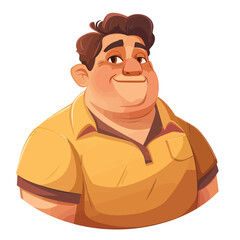 Young fat man illustration vector