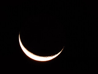 Obraz na płótnie Canvas moon in wanning crescent phase