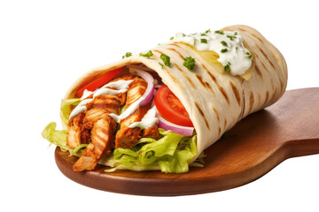 kebab isolated on transparent and white background.PNG image.