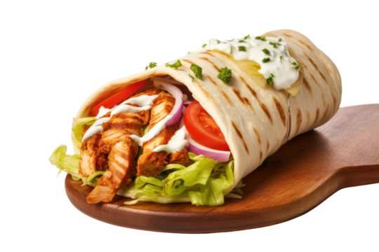 kebab isolated on transparent and white background.PNG image.