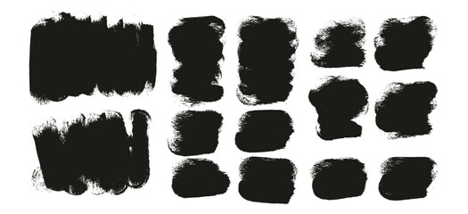 Hand Drawn Round Sponge Thick Artist Brush Short Background High Detail Abstract Vector Background MEGA Set 