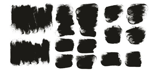Hand Drawn Round Sponge Thick Artist Brush Short Background High Detail Abstract Vector Background MEGA Set 