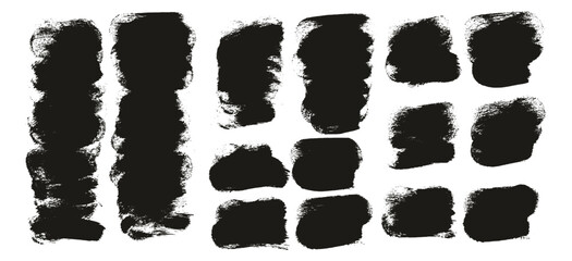 Hand Drawn Round Sponge Thick Artist Brush Short Background High Detail Abstract Vector Background MEGA Set 