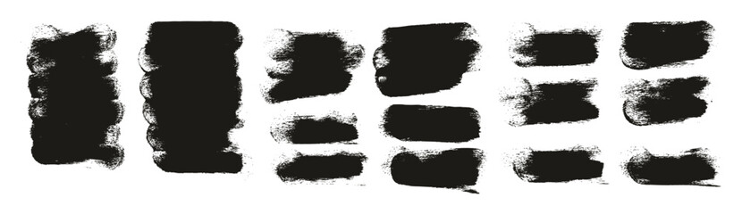 Hand Drawn Round Sponge Thick Artist Brush Short Background High Detail Abstract Vector Background MEGA Set 