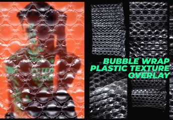 7 Bubble Wrap Plastic Texture Overlay