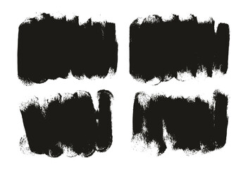 Hand Drawn Round Sponge Thick Artist Brush Short Background High Detail Abstract Vector Background Set 