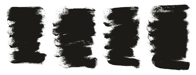 Hand Drawn Round Sponge Thick Artist Brush Short Background High Detail Abstract Vector Background Set 