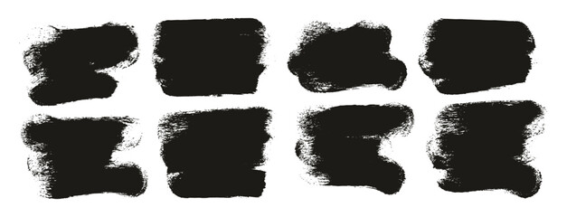 Hand Drawn Round Sponge Thick Artist Brush Short Background High Detail Abstract Vector Background Set 