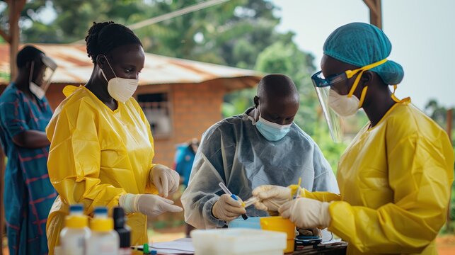 Health Professionals in a Rural Medical Camp
