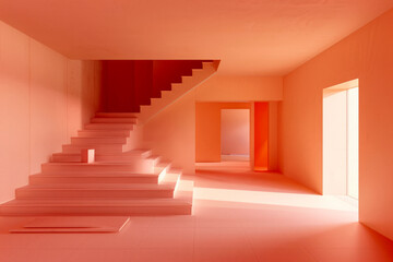 Background of a sustainable futuristic house interior