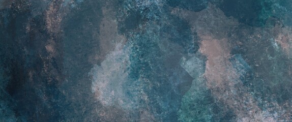 Stone, dark texture, background, abstraction in a marine style in shades of navy blue and orange imitating the rough sea, ocean