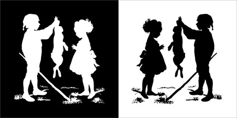 Illustration vector graphics of ChildDarling icon