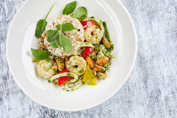 buddha bowl on the white plate