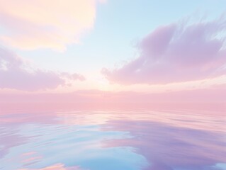 Pastel Sunrise Reflection Over Calm Waters