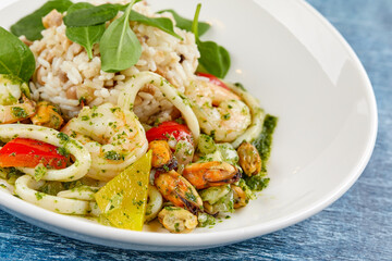 buddha bowl on the white plate