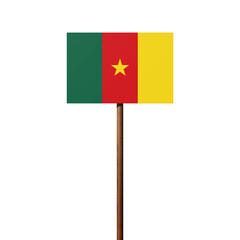 Schild mit der Flagge Kameruns