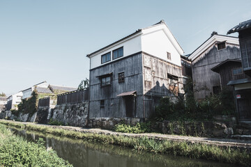 Fototapeta na wymiar A spot frequently used as a filming location for Japanese period dramas【Hachiman-bori Canal】