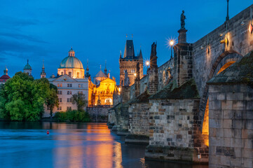 View of Prague castle and old town in Prague, Czech Republic	