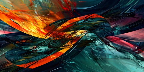 Abstract splash painting. Oil painting on canvas. Painting indoors. Modern poster. generative artificial intelligence