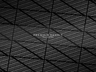 Black metal texture steel background. Perforated metal sheet. Premium dark background.