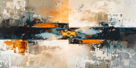 Abstract splash painting. Oil painting on canvas. Painting indoors. Modern poster. generative artificial intelligence