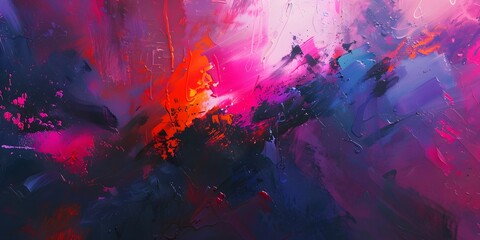 Abstract splash painting. Oil painting on canvas. Painting indoors. Modern poster. generative artificial intelligence