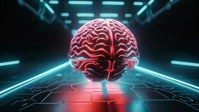 Abstract AI-generated background with neural tissues, organic shapes, biological elements, cells. The concept of of futuristic medical technologies, artificial intelligence and science.