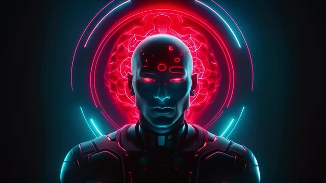 Abstract AI-generated background with neural tissues, organic shapes, biological elements, cells. The concept of of futuristic medical technologies, artificial intelligence and science.