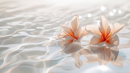 flowers in water.