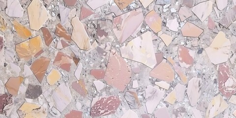 Terrazzo marble floor seamless texture. Natural stone, granite, marble, quartz, limestone, concrete. Texture