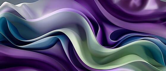 Purple and olive 3d texture background in flowing shape style. 